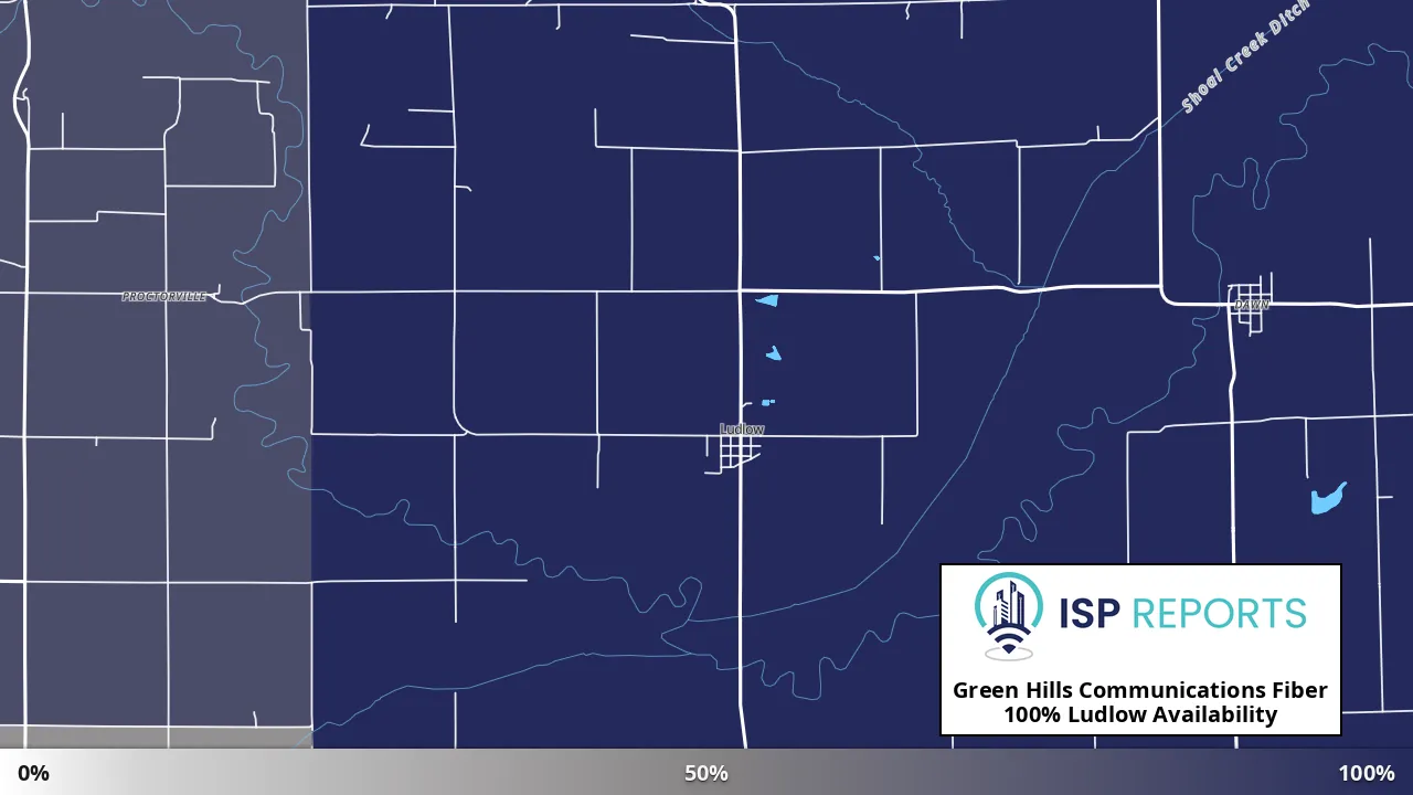 Ludlow, MO map of internet availability