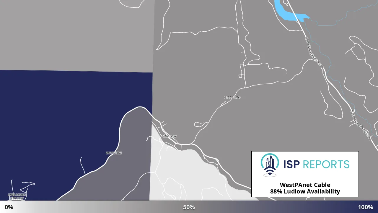 Ludlow, PA map of internet availability