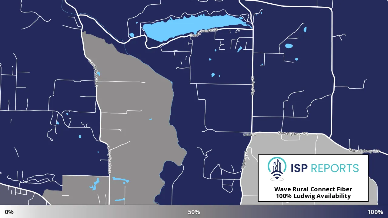 Ludwig, AR map of internet availability
