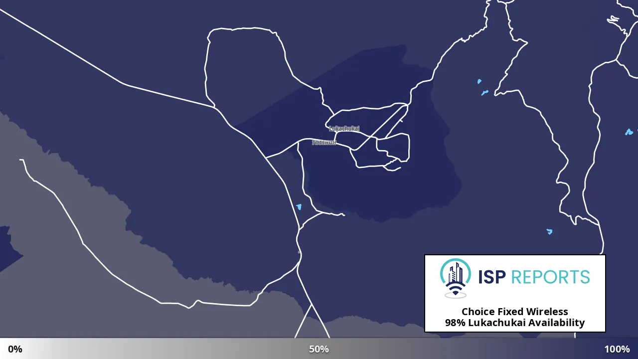 Lukachukai, AZ map of internet availability