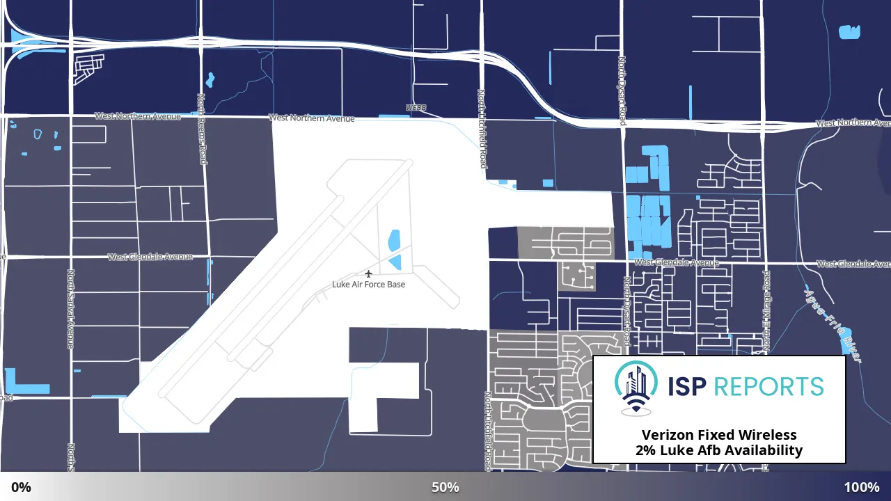 Luke Afb, AZ map of internet availability