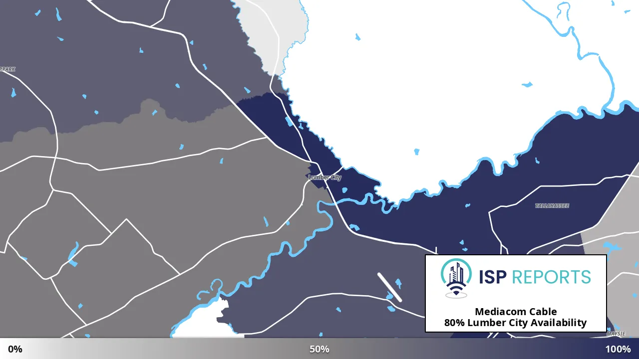 Lumber City, GA map of internet availability