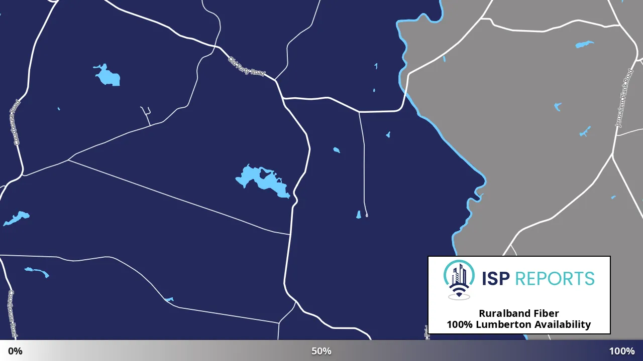 Lumberton, VA map of internet availability