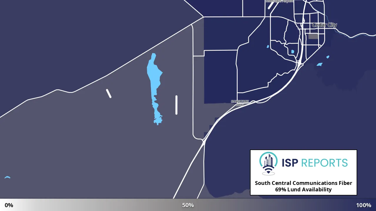 Lund, UT map of internet availability