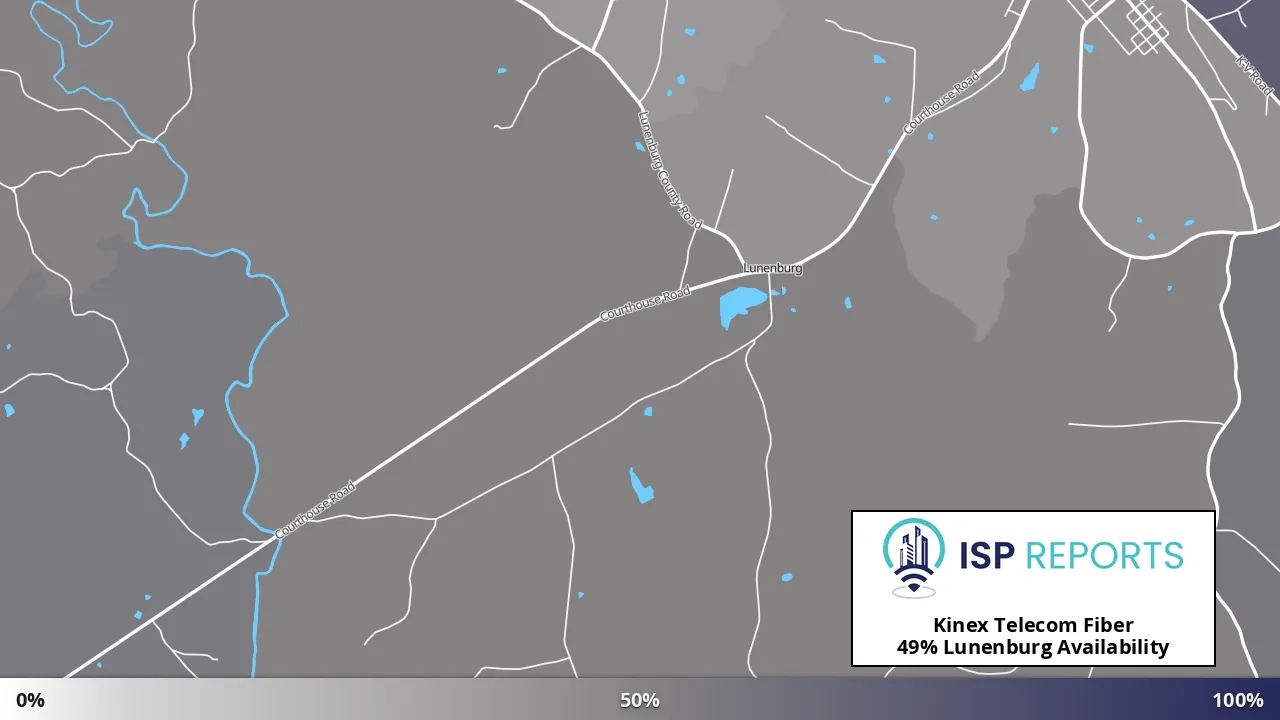 Lunenburg, VA map of internet availability