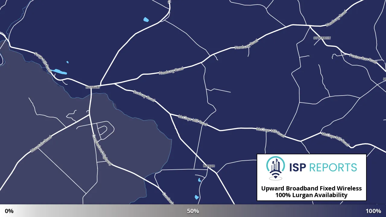 Lurgan, PA map of internet availability