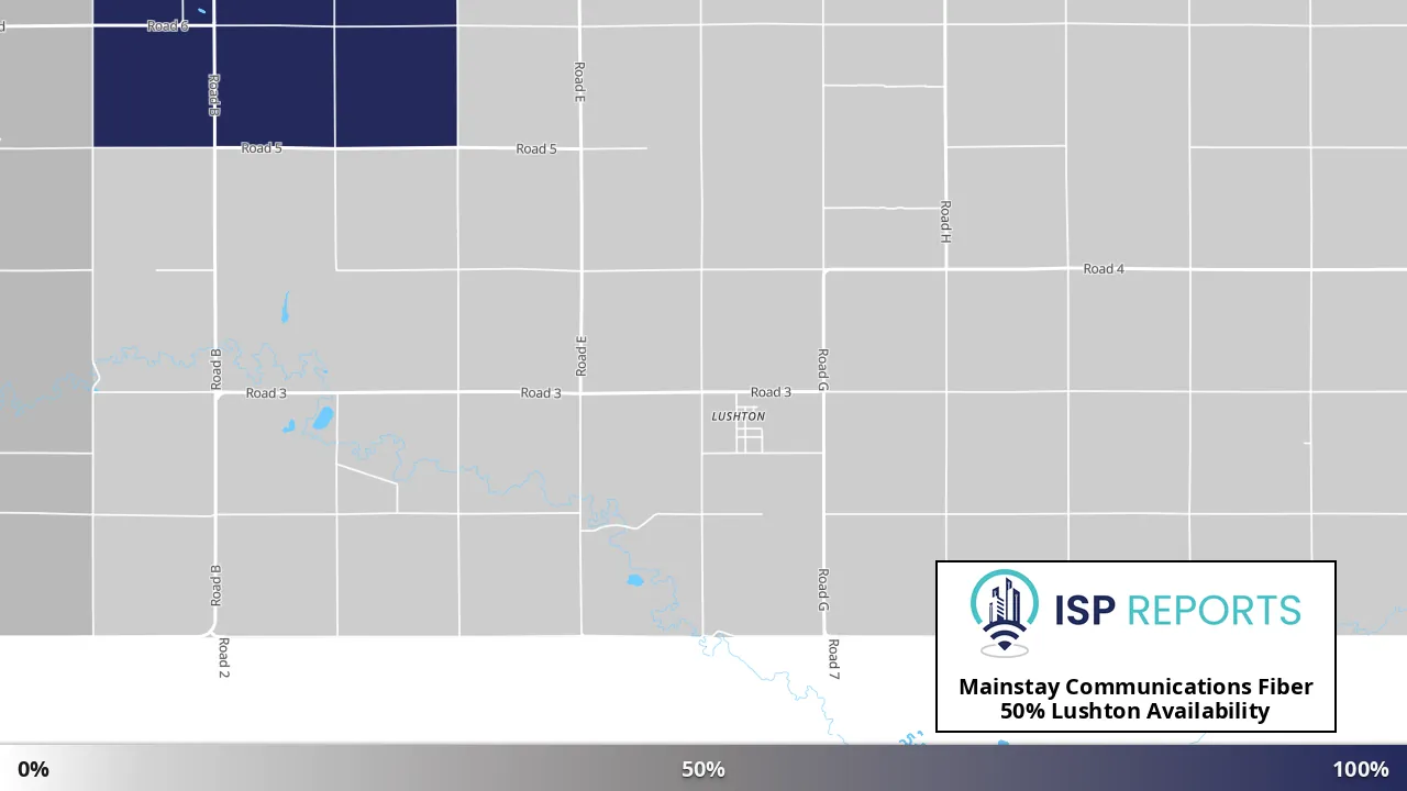Lushton, NE map of internet availability