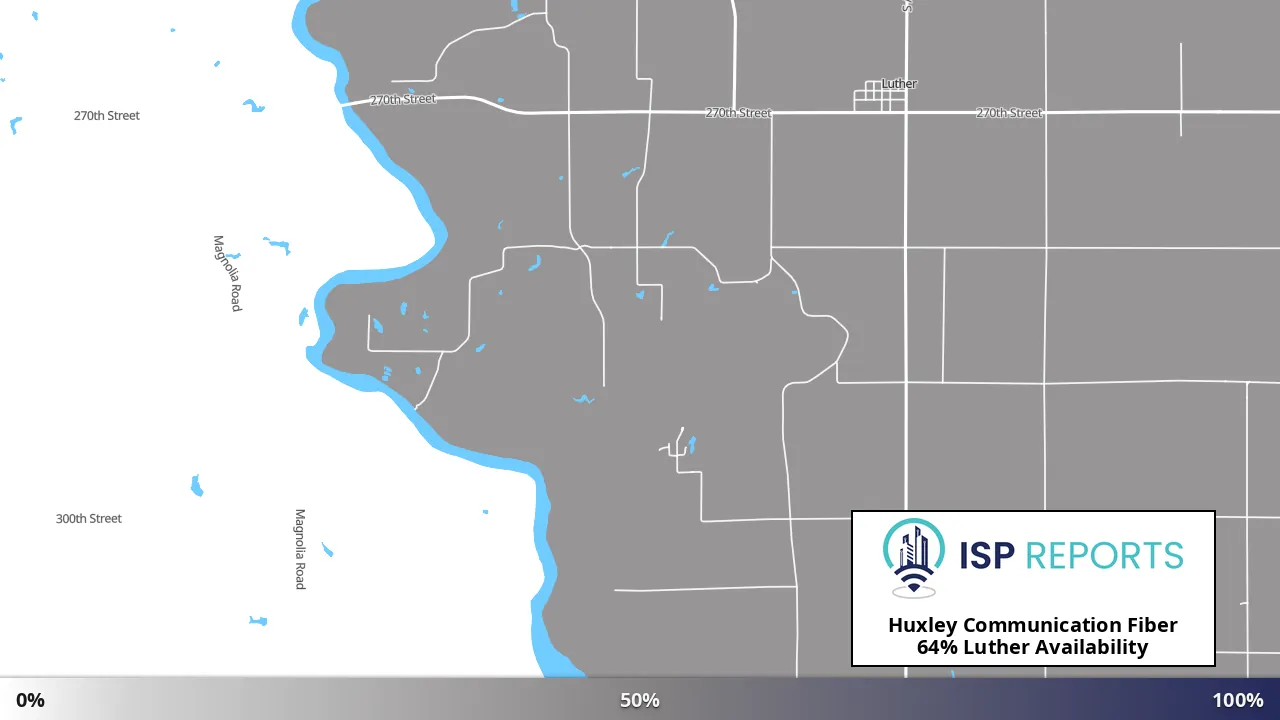 Luther, IA map of internet availability