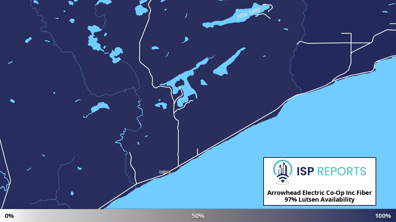Lutsen, MN map of internet availability