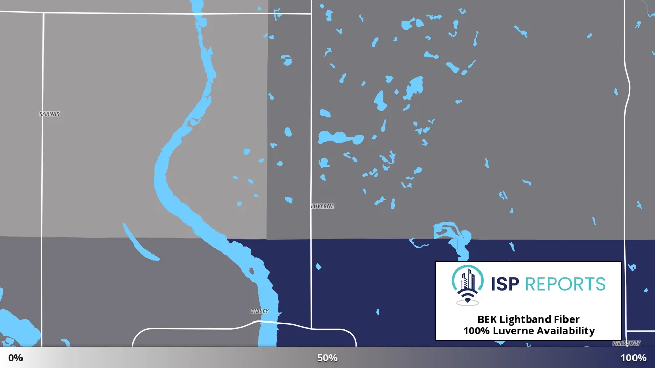 Luverne, ND map of internet availability