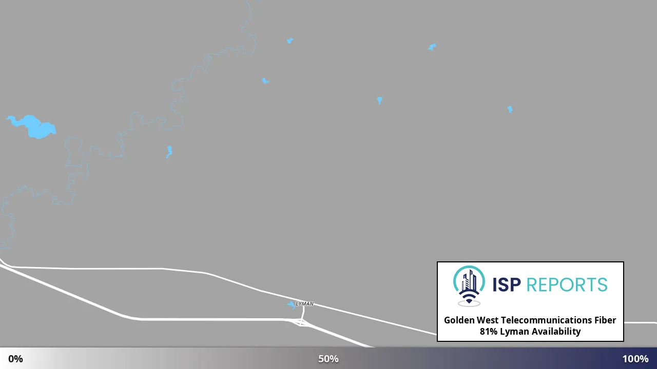 Lyman, SD map of internet availability
