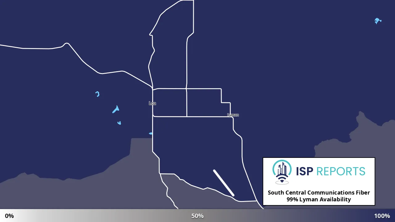 Lyman, UT map of internet availability