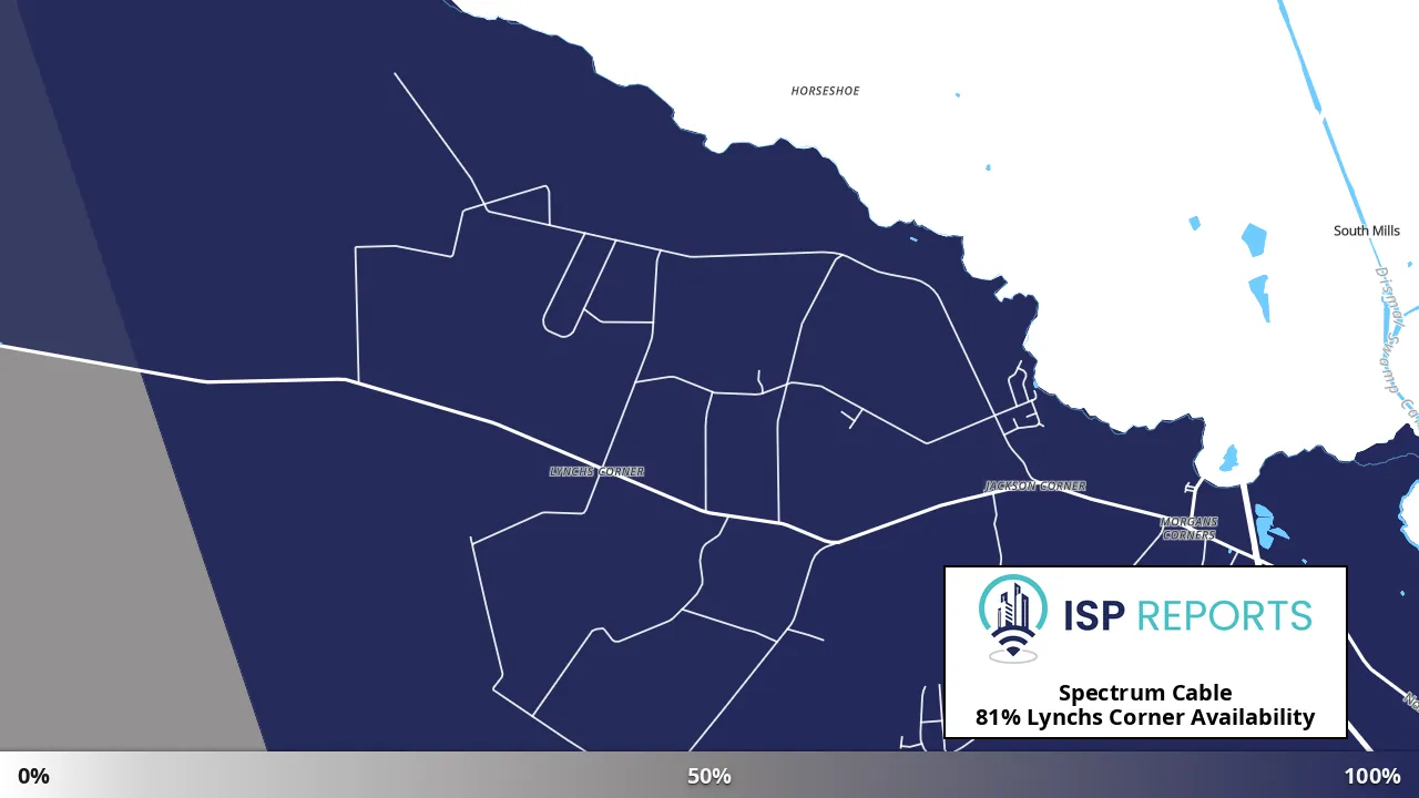 Lynchs Corner, NC map of internet availability