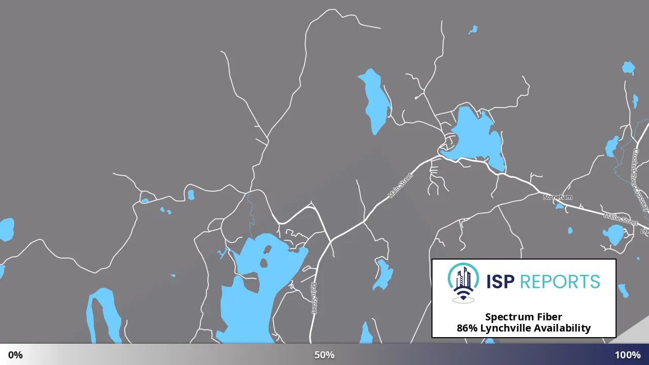 Lynchville, ME map of internet availability