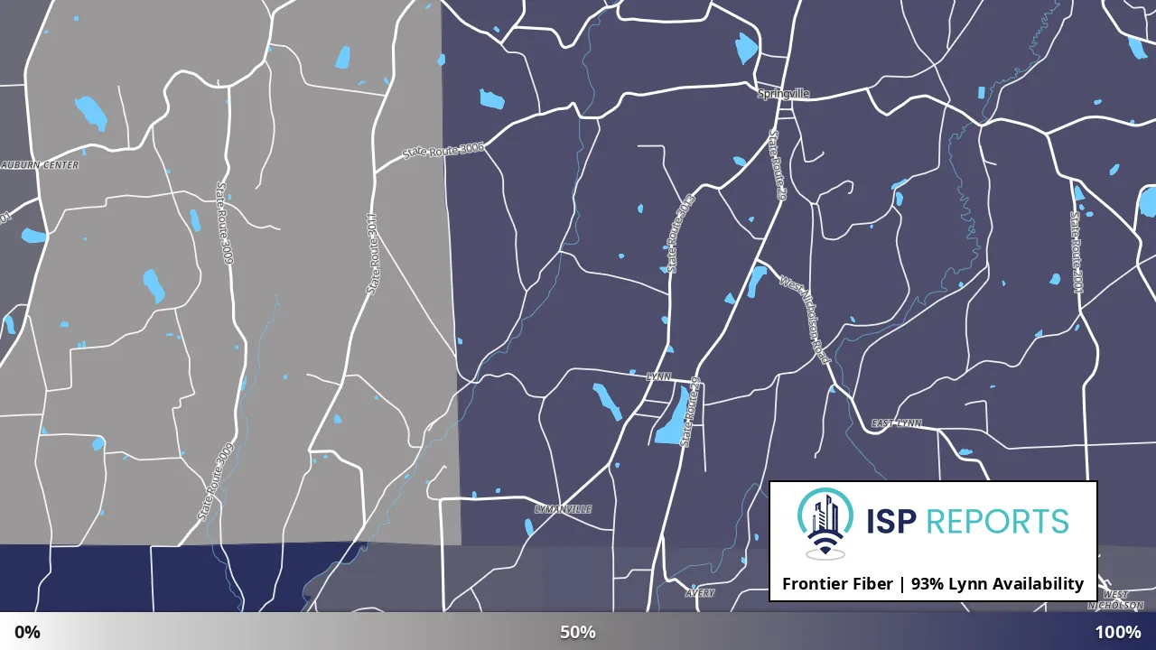 Lynn, PA map of internet availability