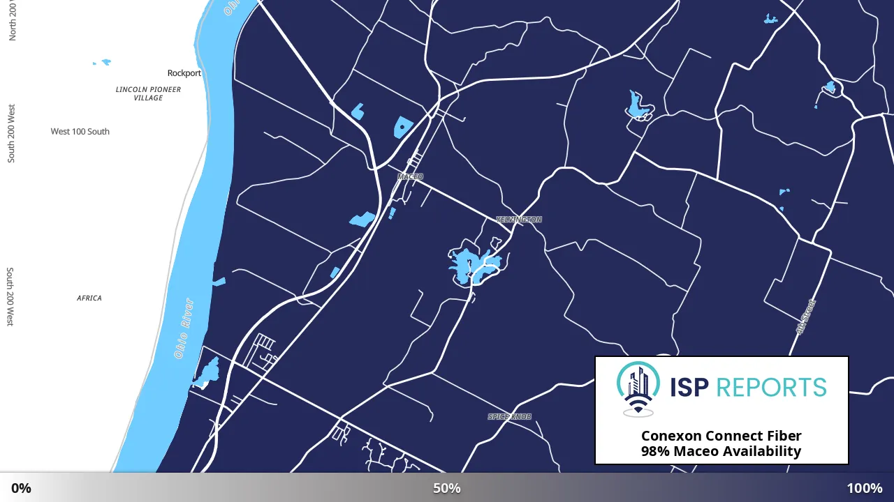 Maceo, KY map of internet availability