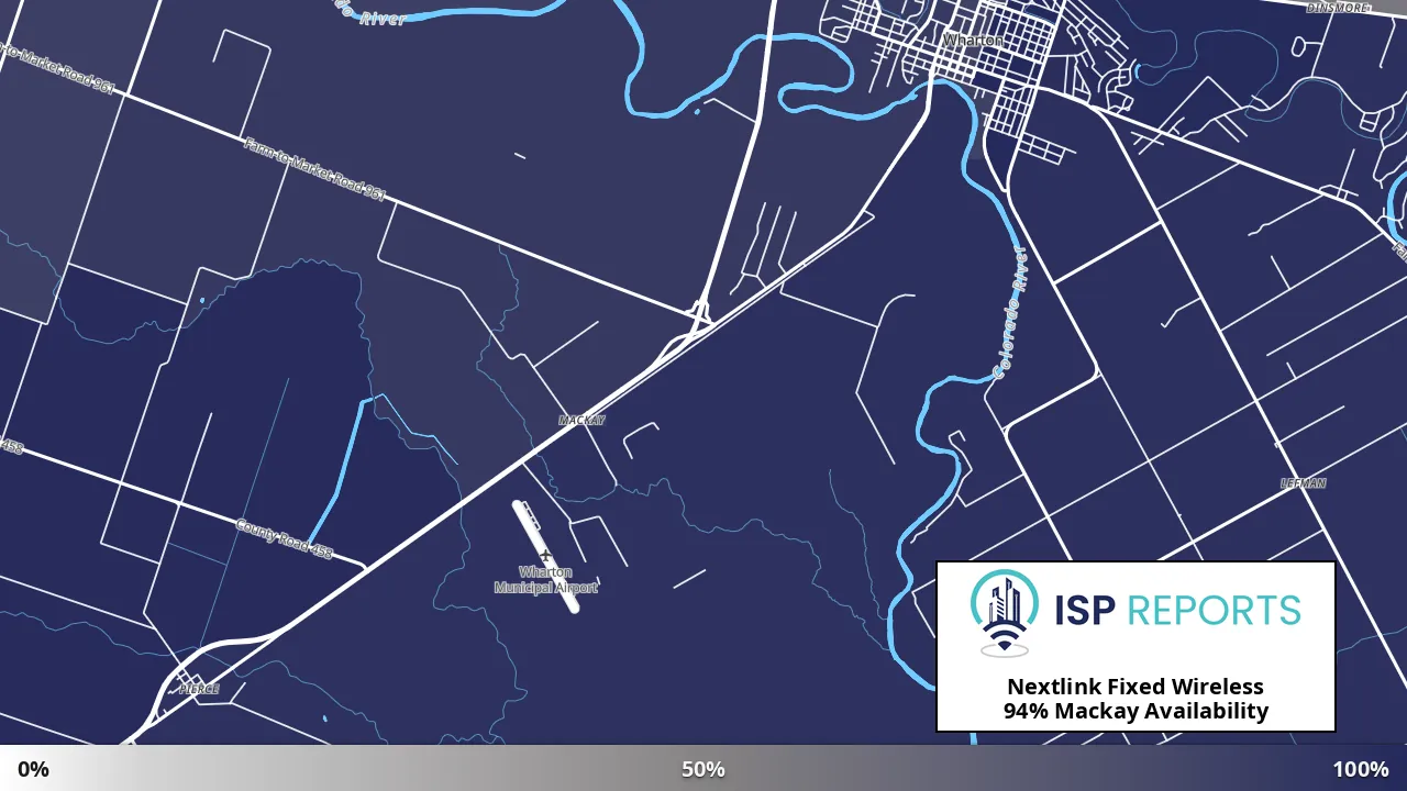 Mackay, TX map of internet availability
