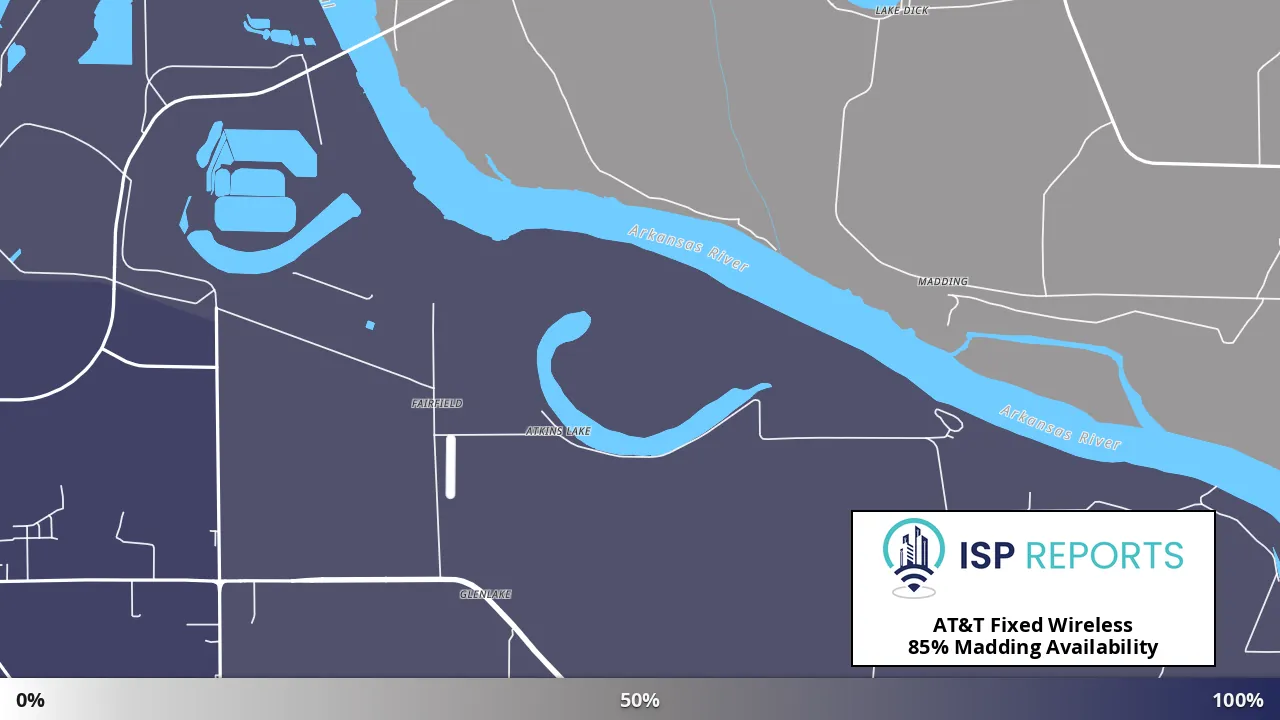 Madding, AR map of internet availability