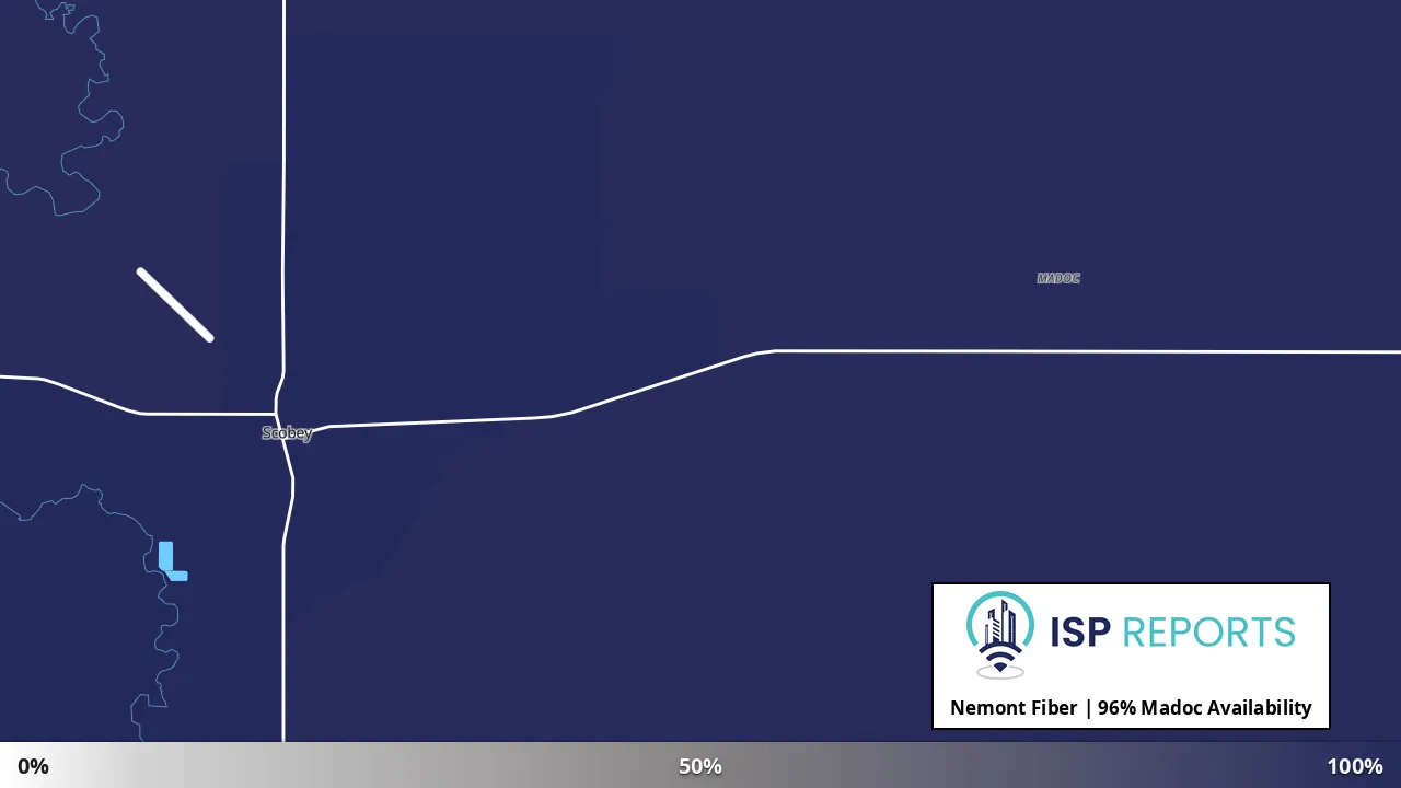 Madoc, MT map of internet availability
