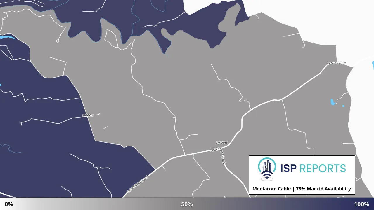 Madrid, KY map of internet availability