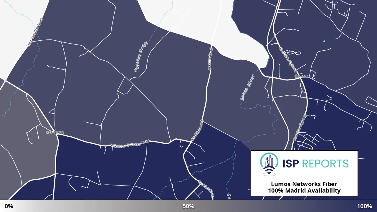 Madrid, VA map of internet availability