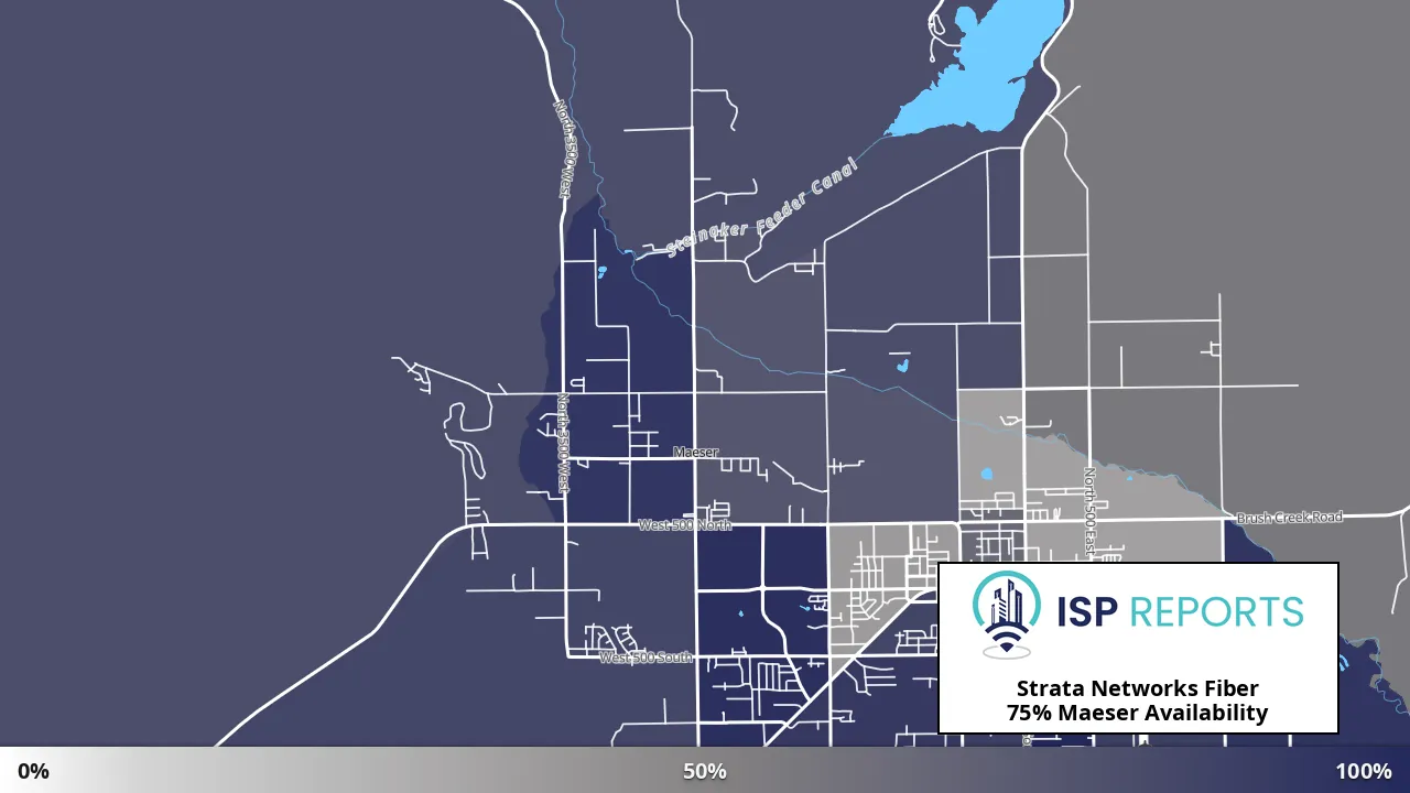Maeser, UT map of internet availability