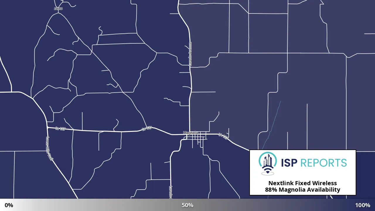 Magnolia, IA map of internet availability