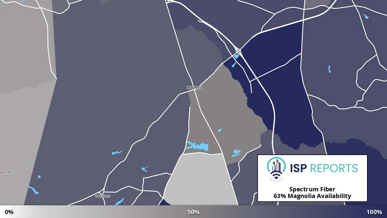 Magnolia, NC map of internet availability