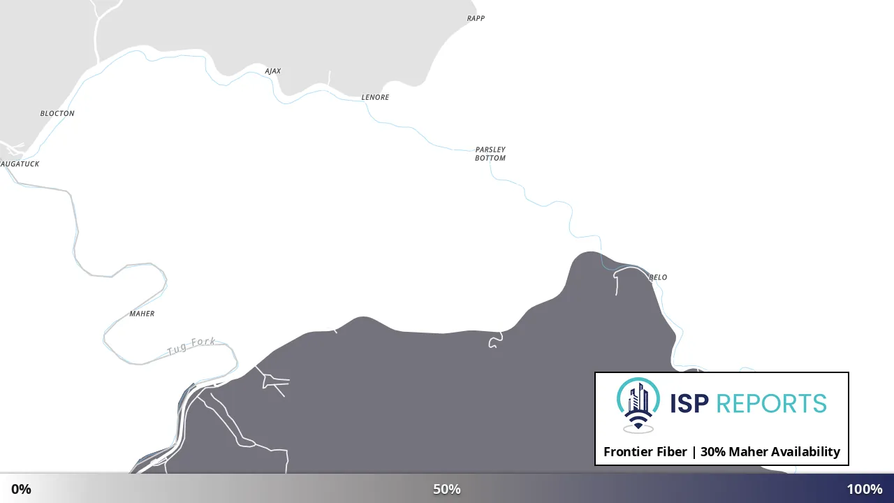 Maher, WV map of internet availability