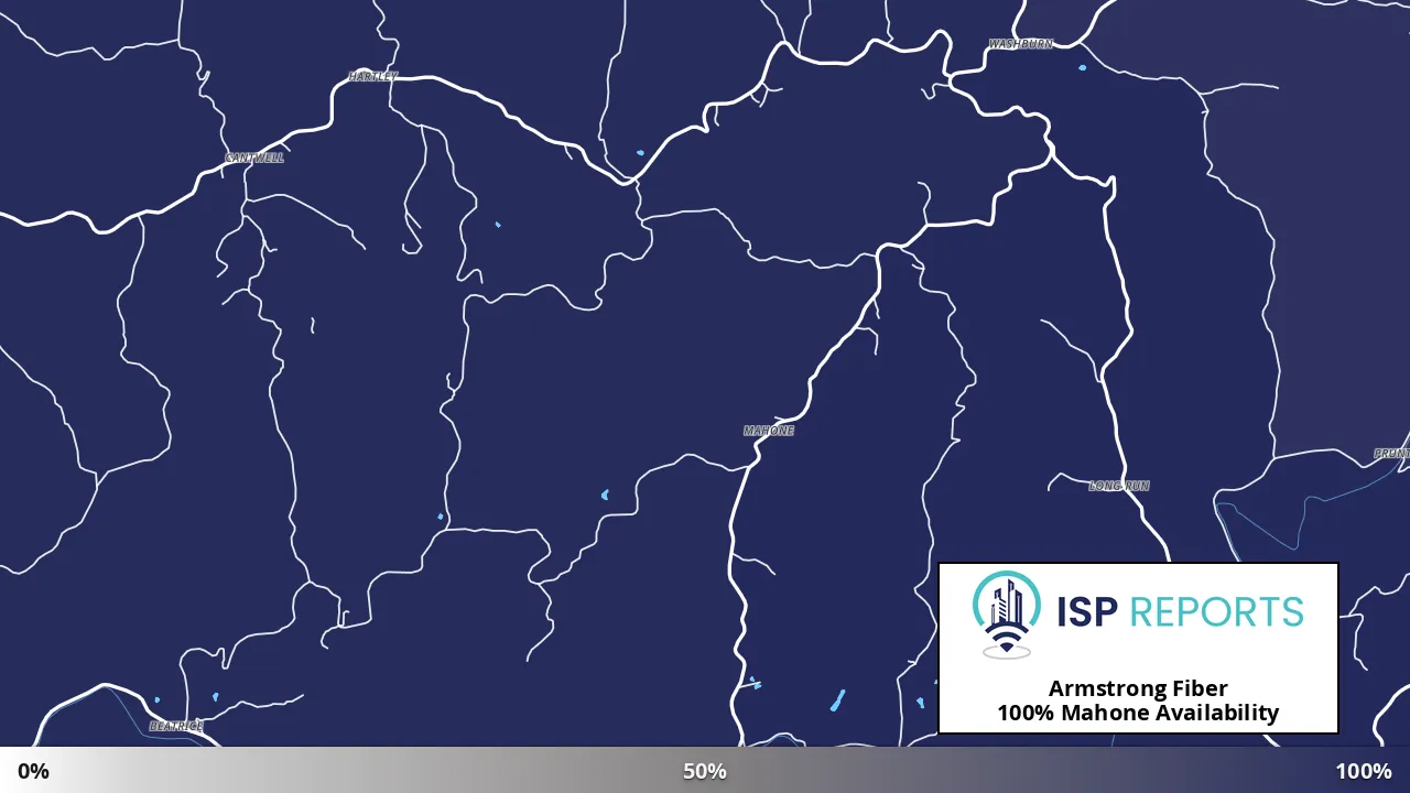 Mahone, WV map of internet availability