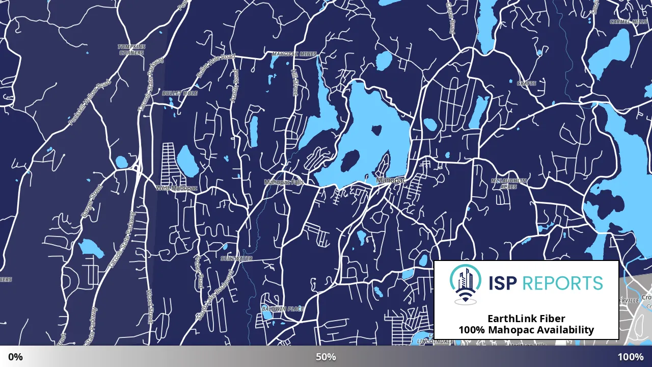 Mahopac, NY map of internet availability