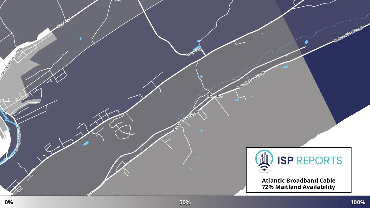 Maitland, PA map of internet availability
