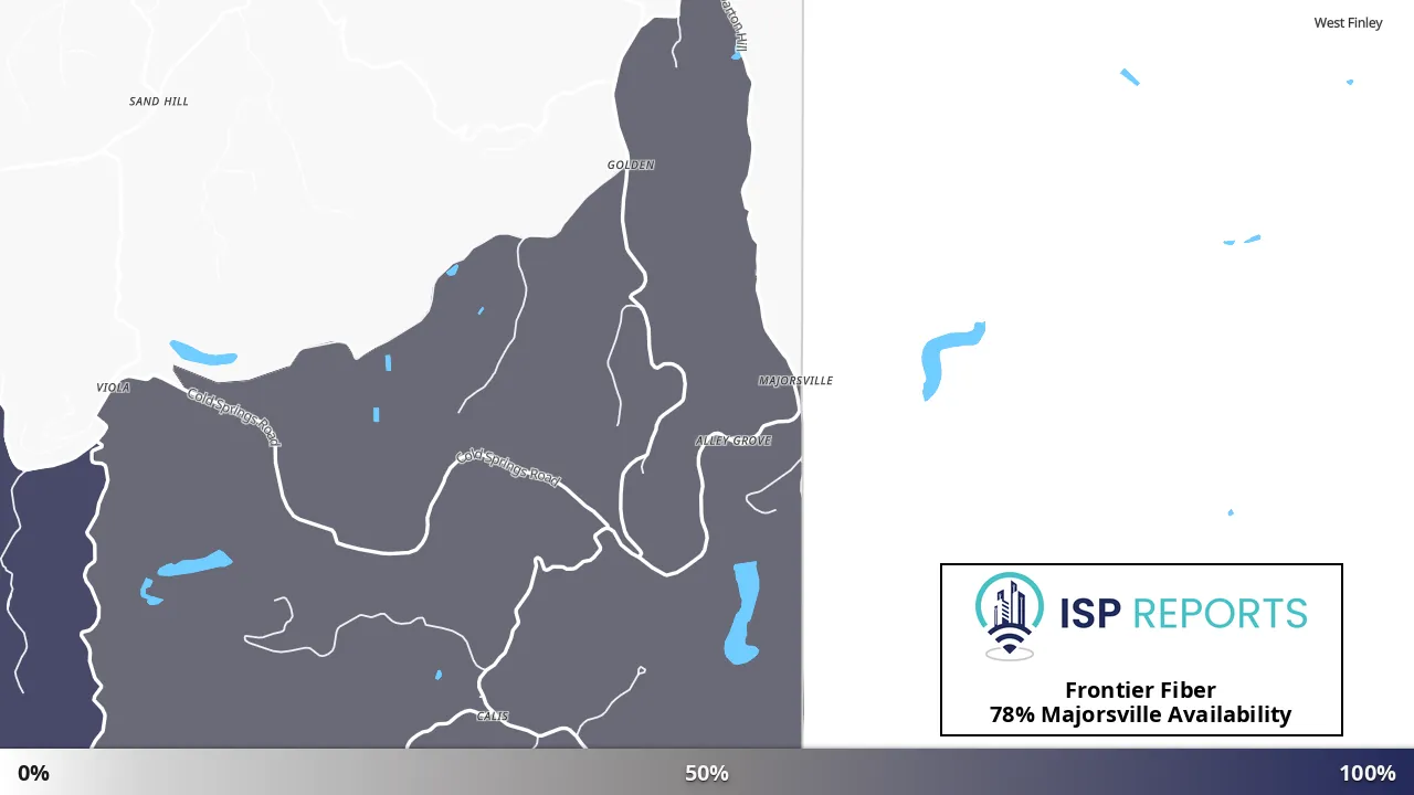 Majorsville, WV map of internet availability