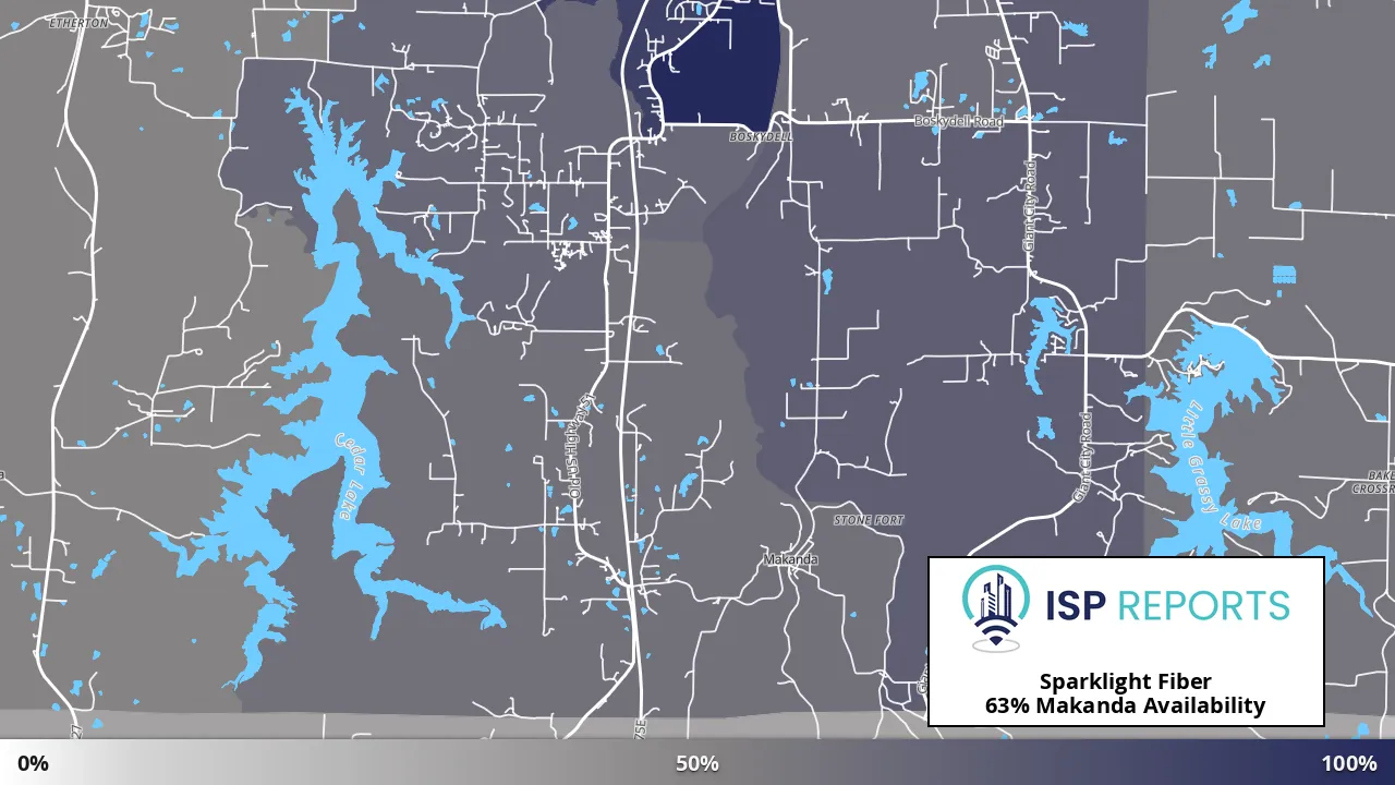 Makanda, IL map of internet availability