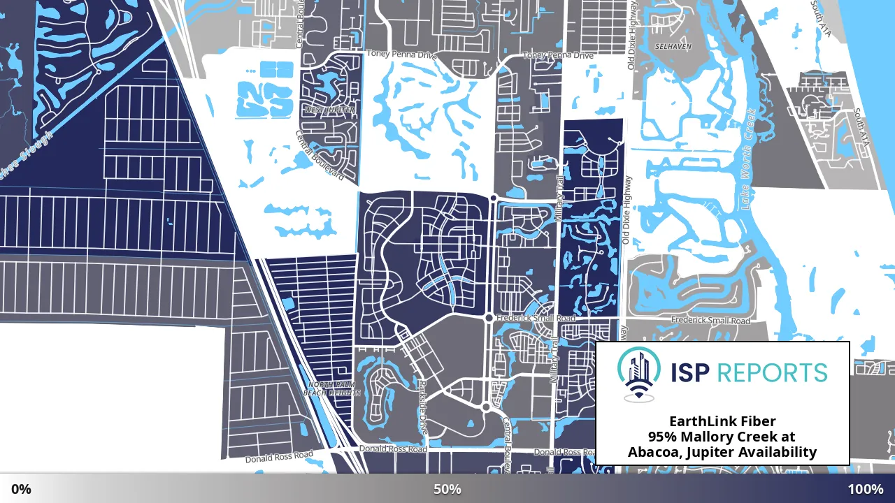 Mallory Creek at Abacoa, Jupiter, FL map of internet availability