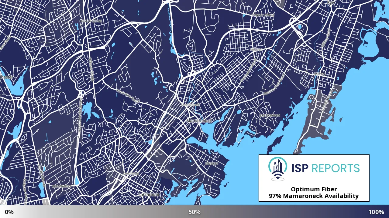 Mamaroneck, NY map of internet availability