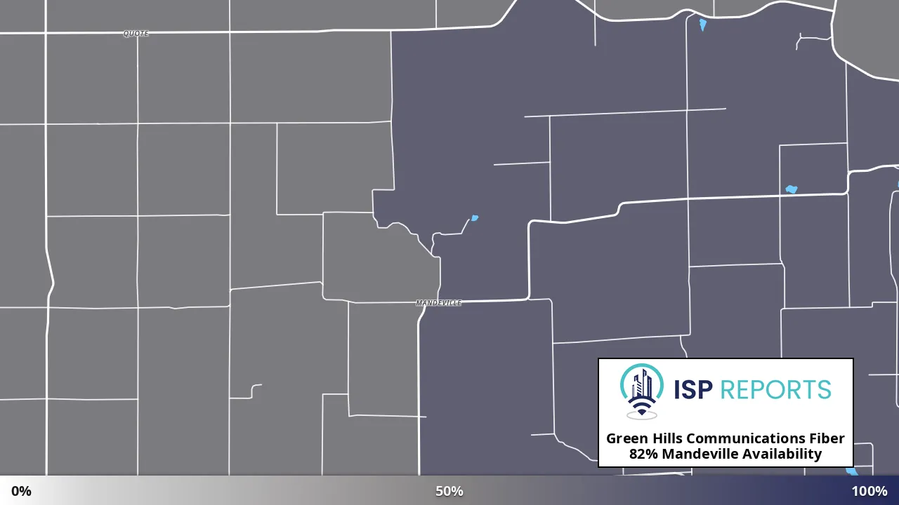 Mandeville, MO map of internet availability