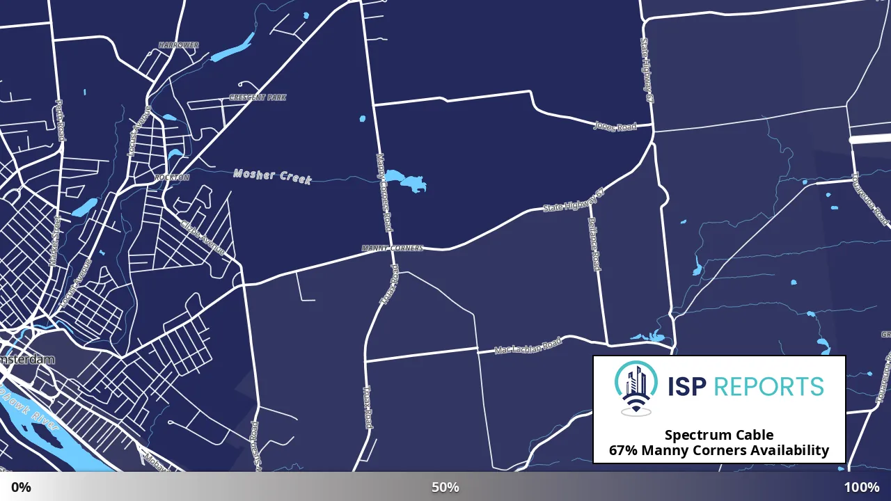 Manny Corners, NY map of internet availability