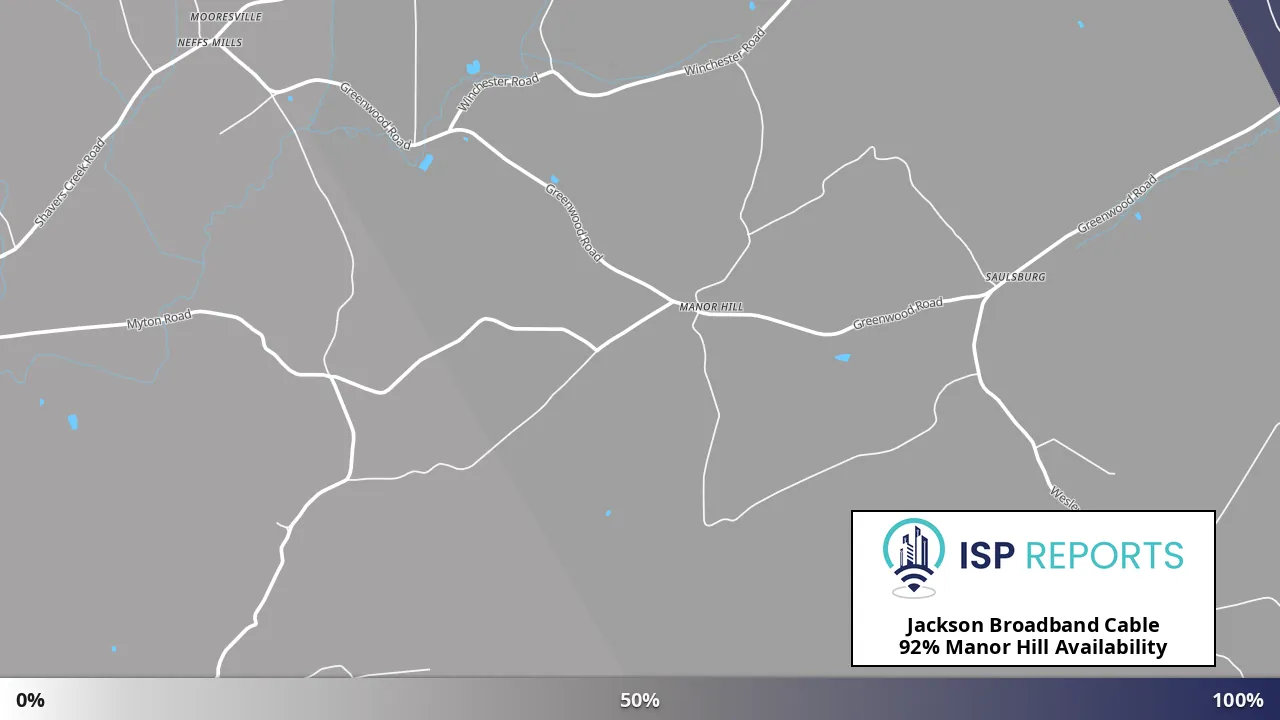 Manor Hill, PA map of internet availability