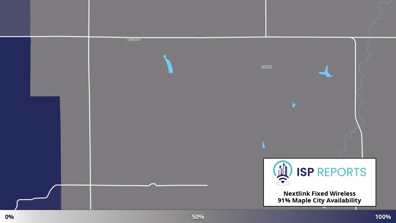 Maple City, KS map of internet availability
