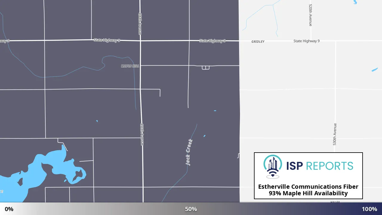 Maple Hill, IA map of internet availability