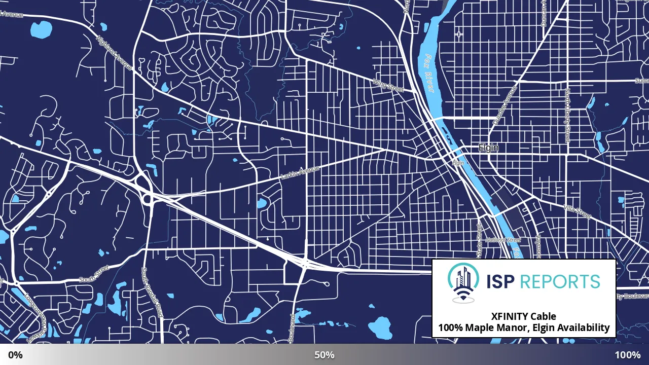 Maple Manor, Elgin, IL map of internet availability
