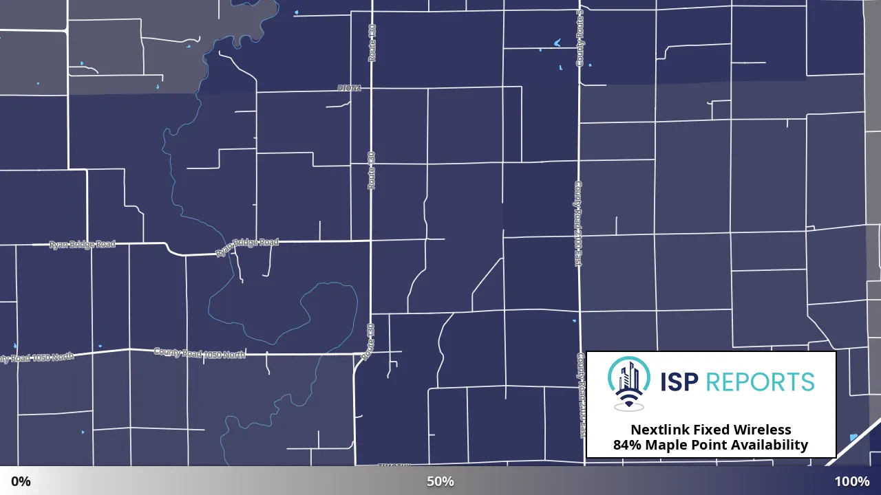 Maple Point, IL map of internet availability