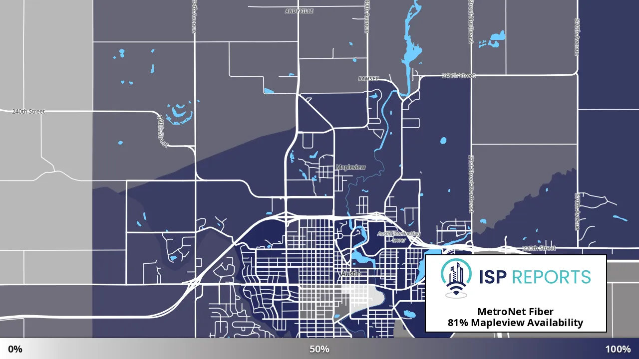 Mapleview, MN map of internet availability