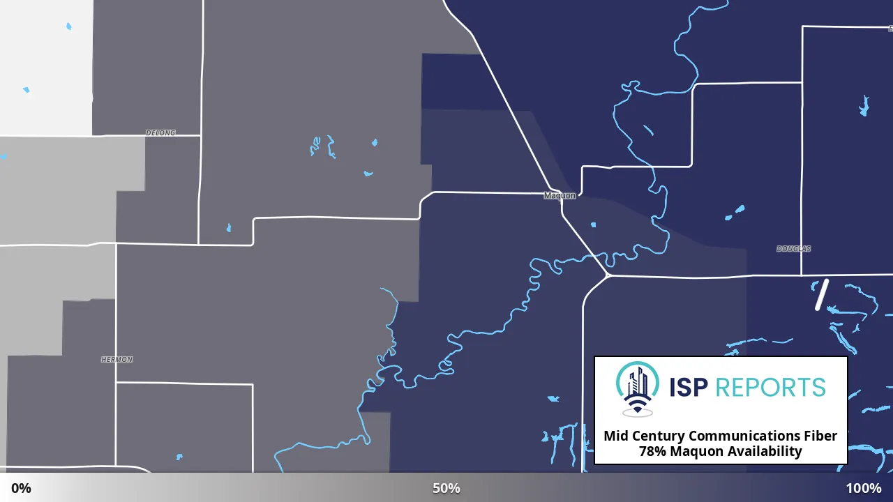Maquon, IL map of internet availability