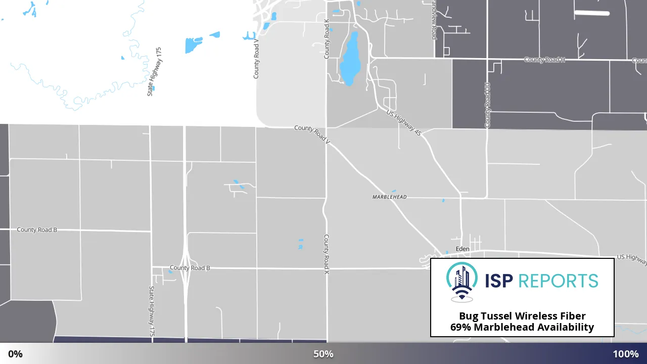 Marblehead, WI map of internet availability