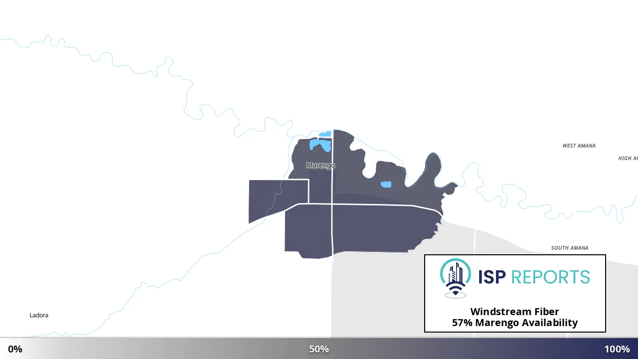 Marengo, IA map of internet availability