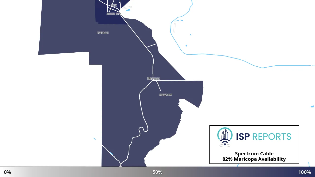 Maricopa, CA map of internet availability