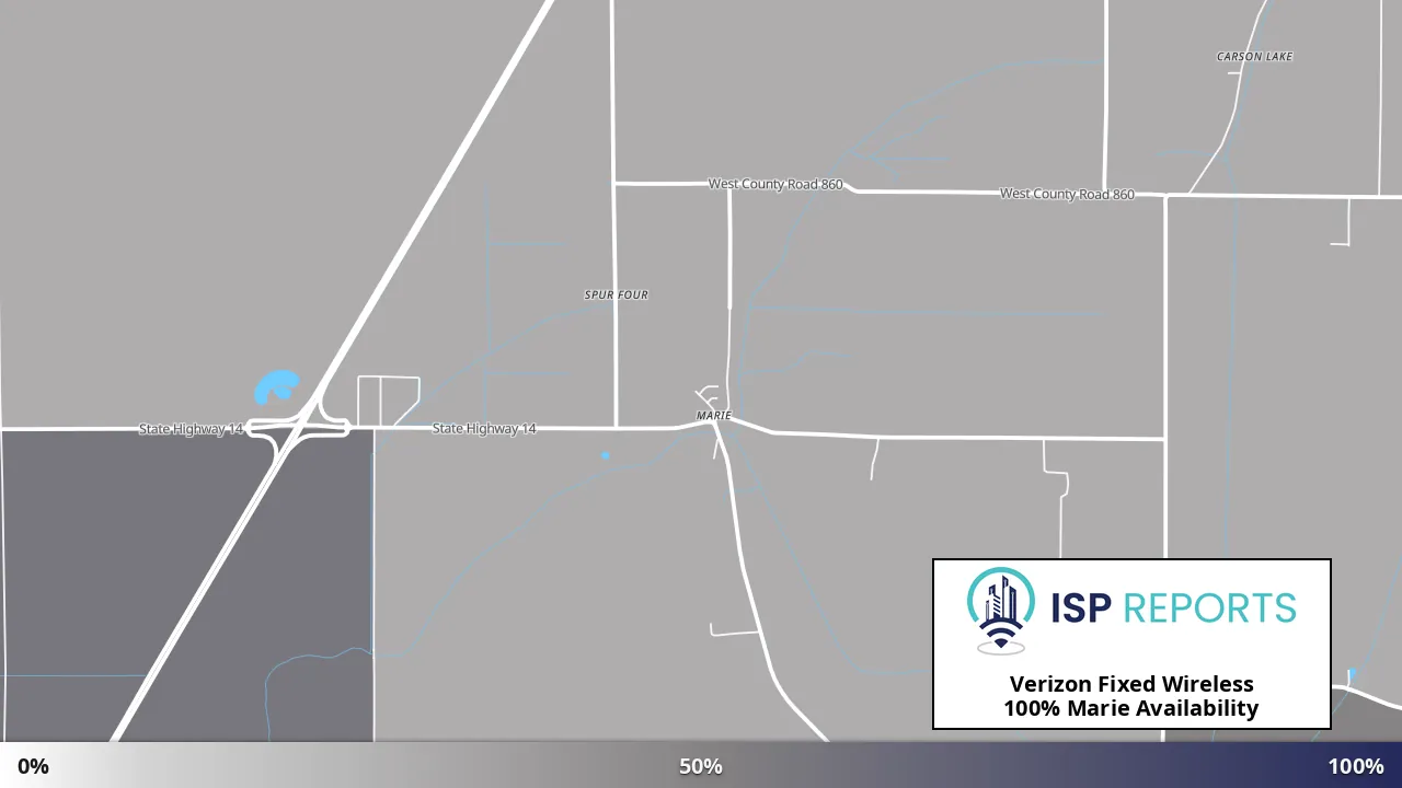 Marie, AR map of internet availability
