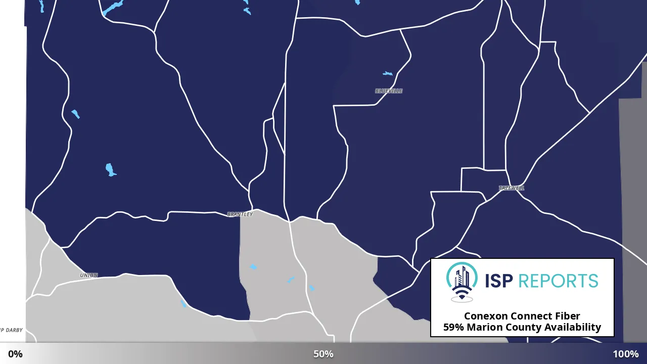Marion County, GA map of internet availability